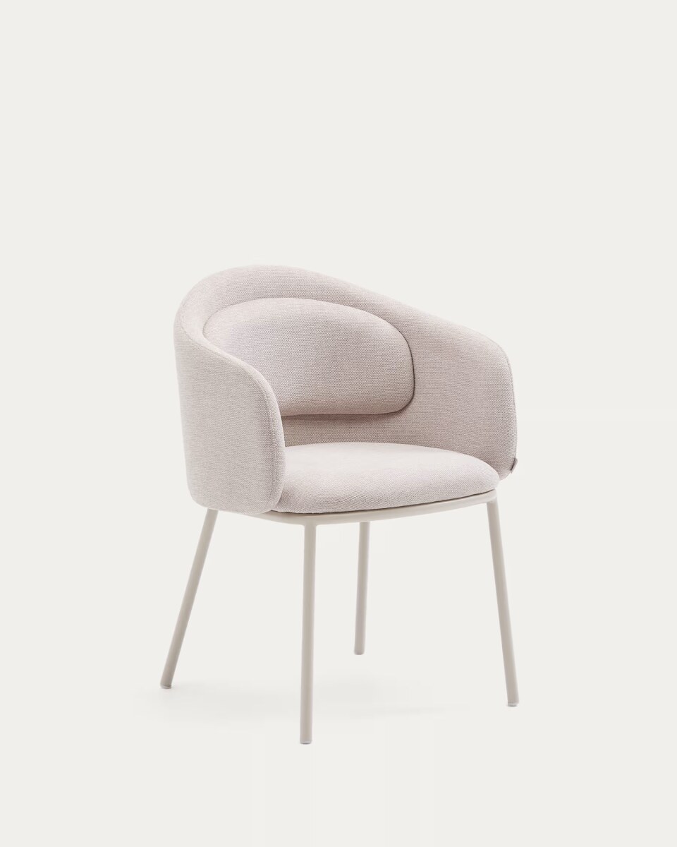 Idaira chair in beige and steel legs in a beige finish FSC Mix credit