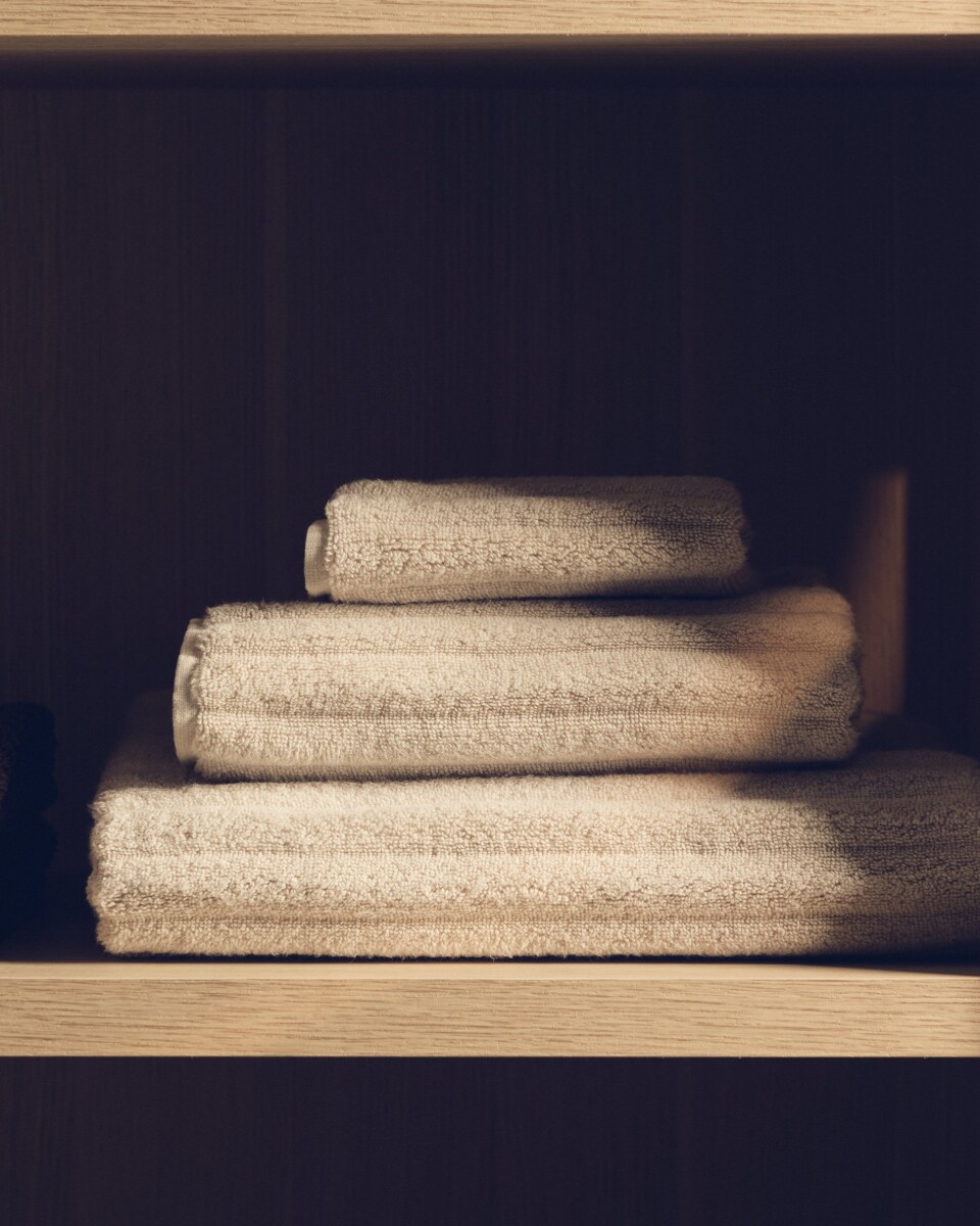 Navira 100% cotton beige hand towel 50 x 90cm