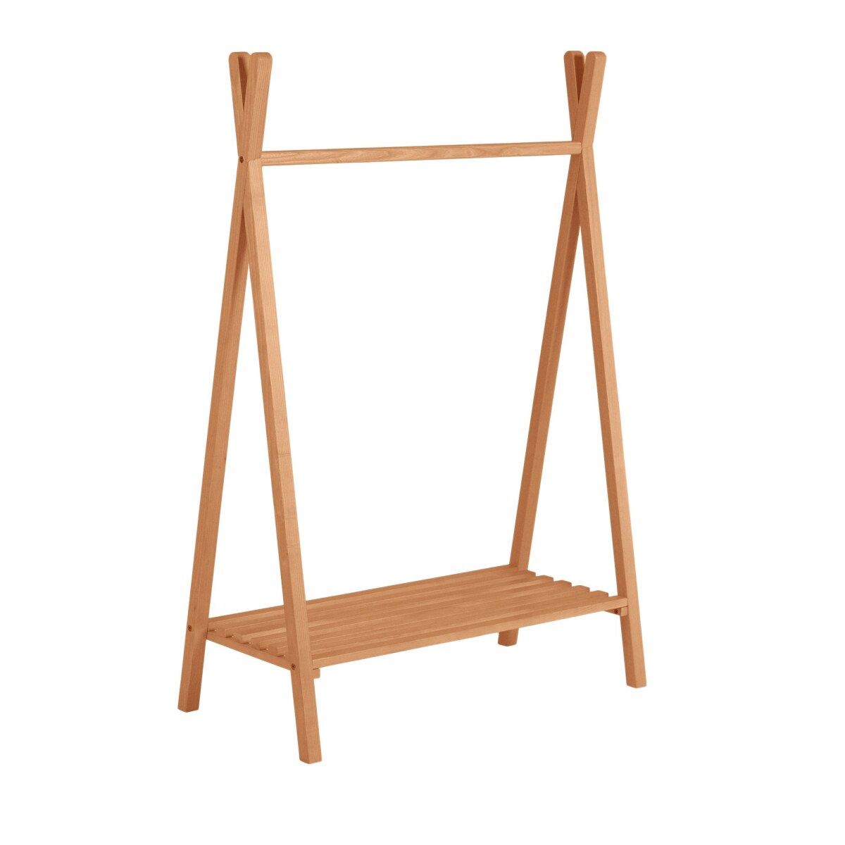 Maralis teepee clothes rail in solid ash wood 148 x 50 cm