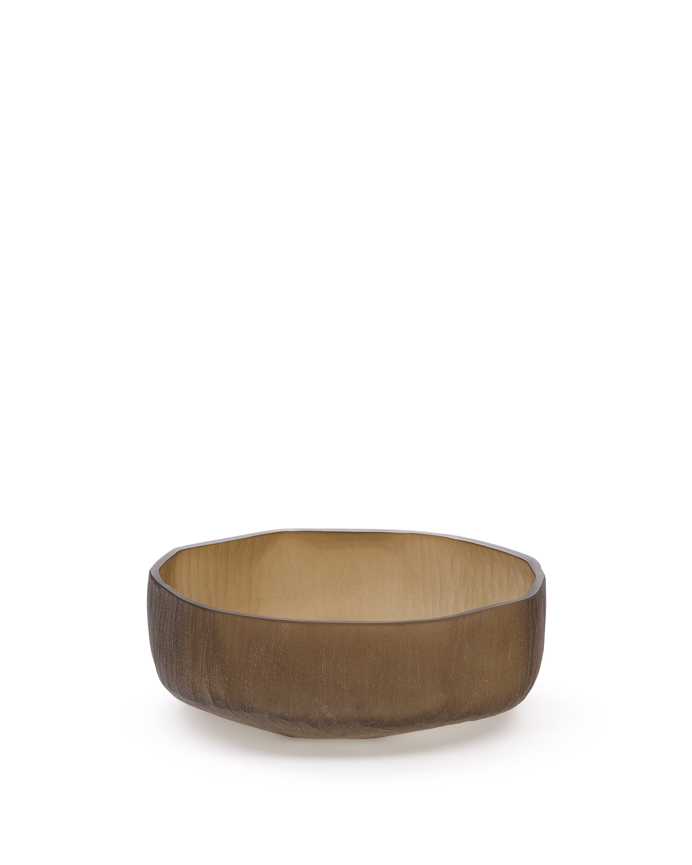 Terrava brown glass centerpiece 10cm