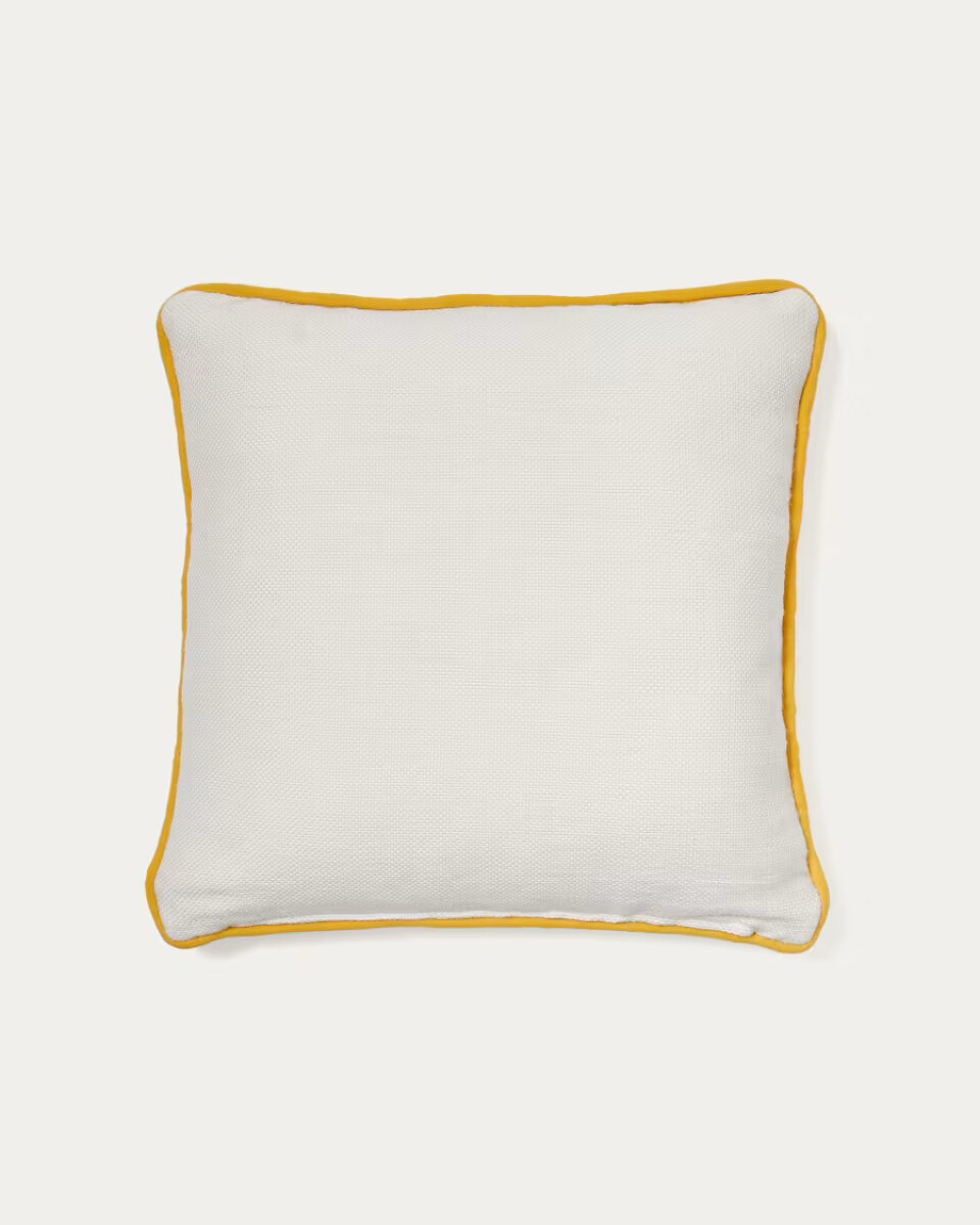 CATIUS Catius white with yellow trim cushion cover