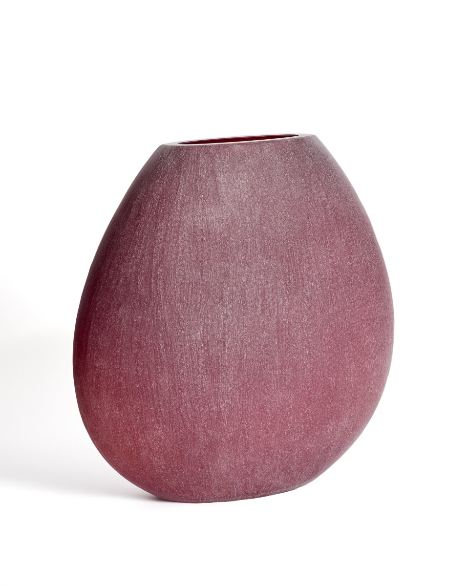 Rovena vase in burgundy glass 43.5 cm
