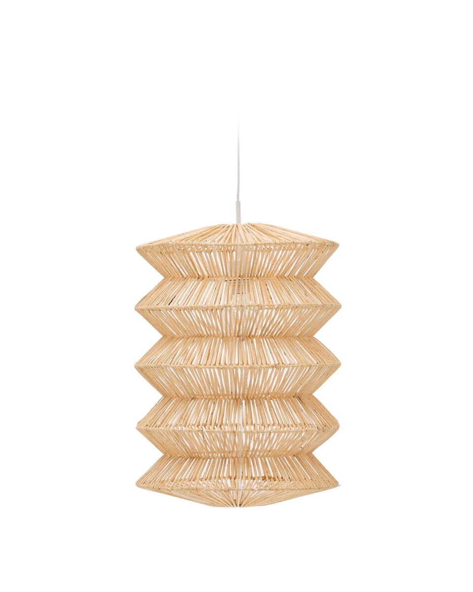 Dakit ceiling lamp shade in rattan with light fini