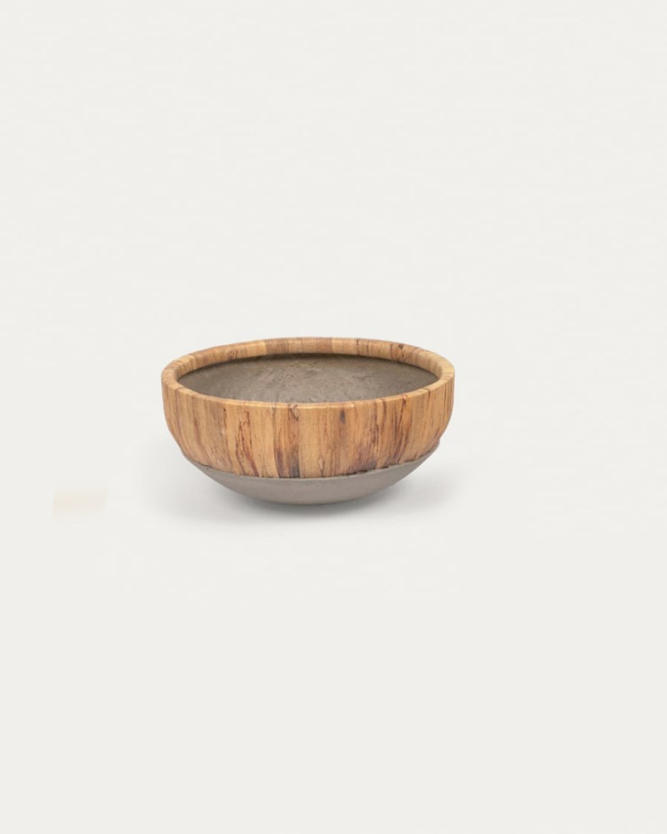 Tirsa water hyacinth and cement centrepieces natural finish Ø 37 cm _ LARGE