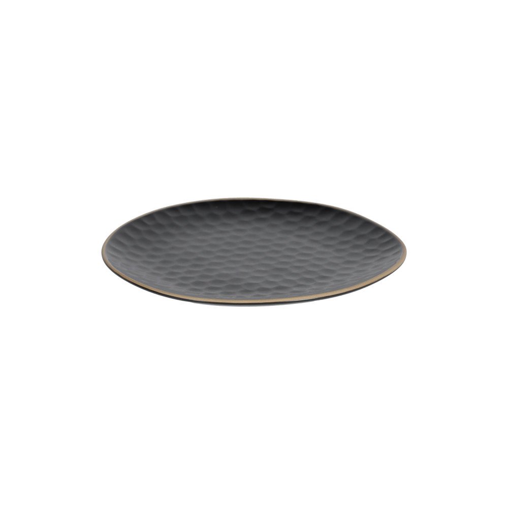 Manami ceramic dessert plate in black