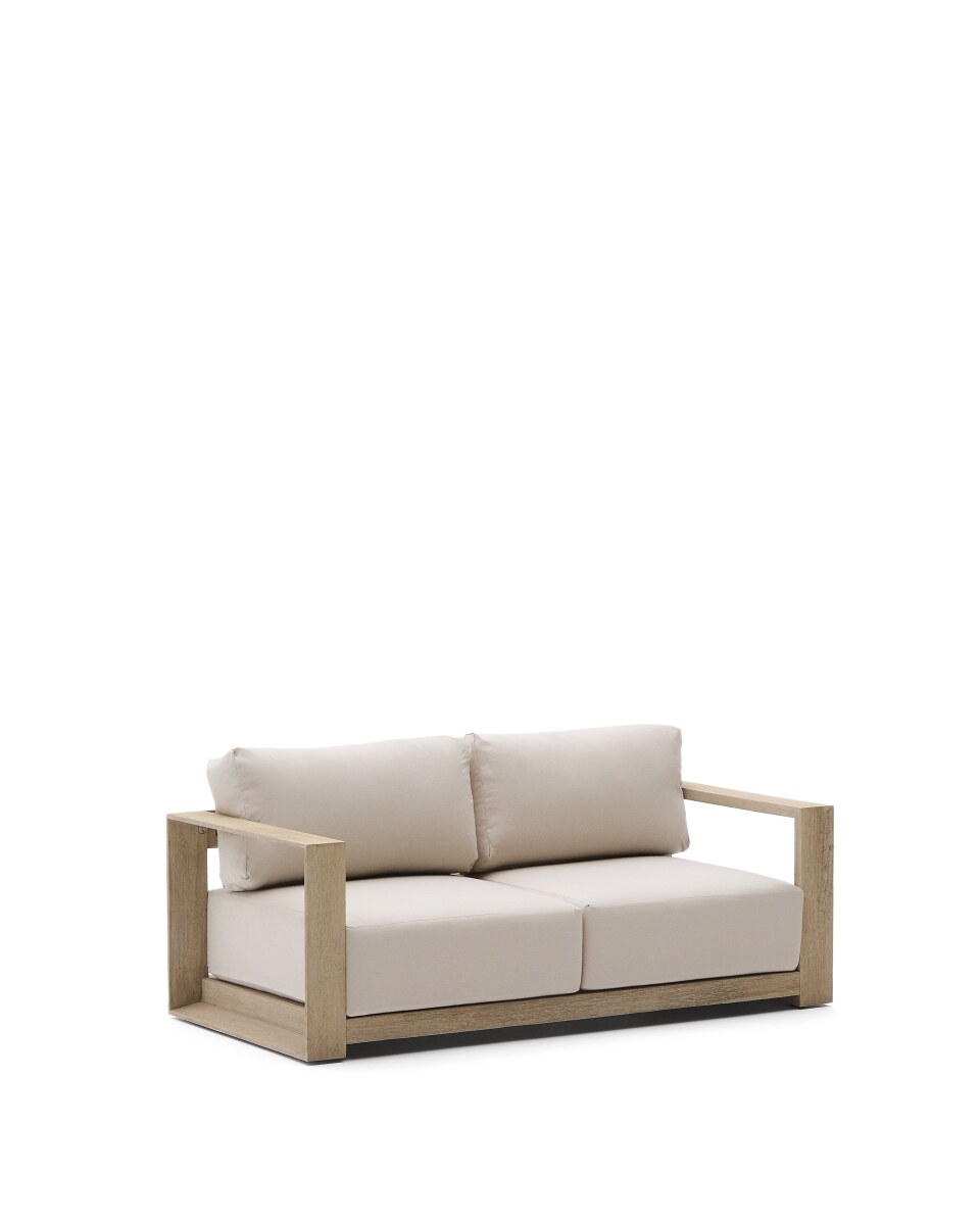 Ambra 2-seater sofa in solid acacia wood with light finish 174cm FSC 100%