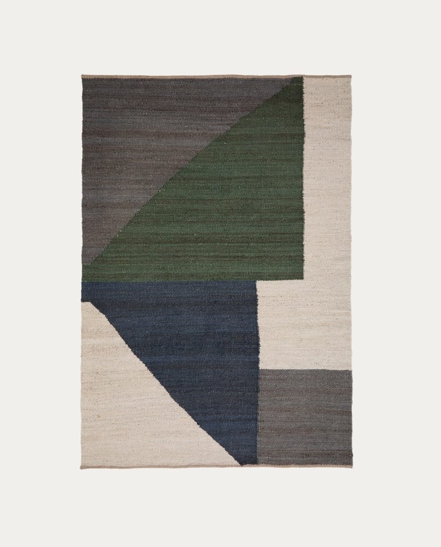 Teron multicoloured jute rug 200 x 300cm