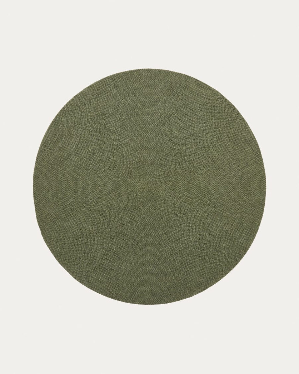 Despas green round rug made from synthetic fibres  200 cm