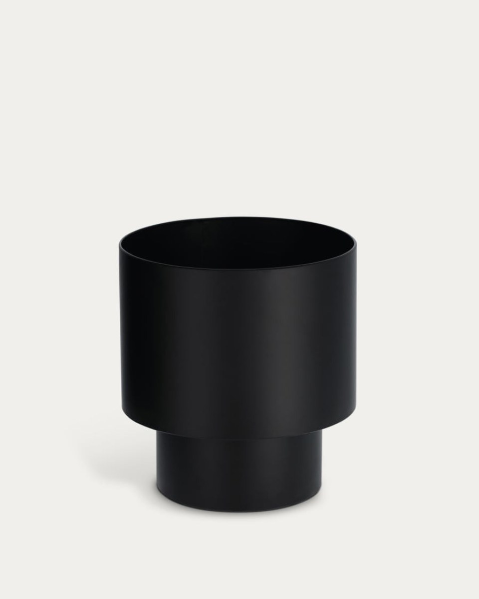 Mash black metal planter  28 cm