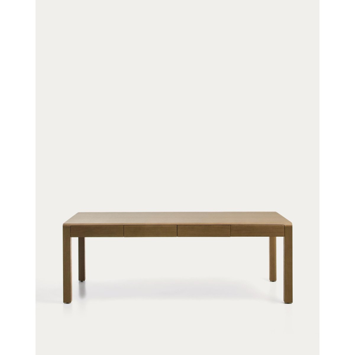 Arelida table in oak veneer and solid oak wood with light brown finish 220 x 100 cm FSC Mix Credit