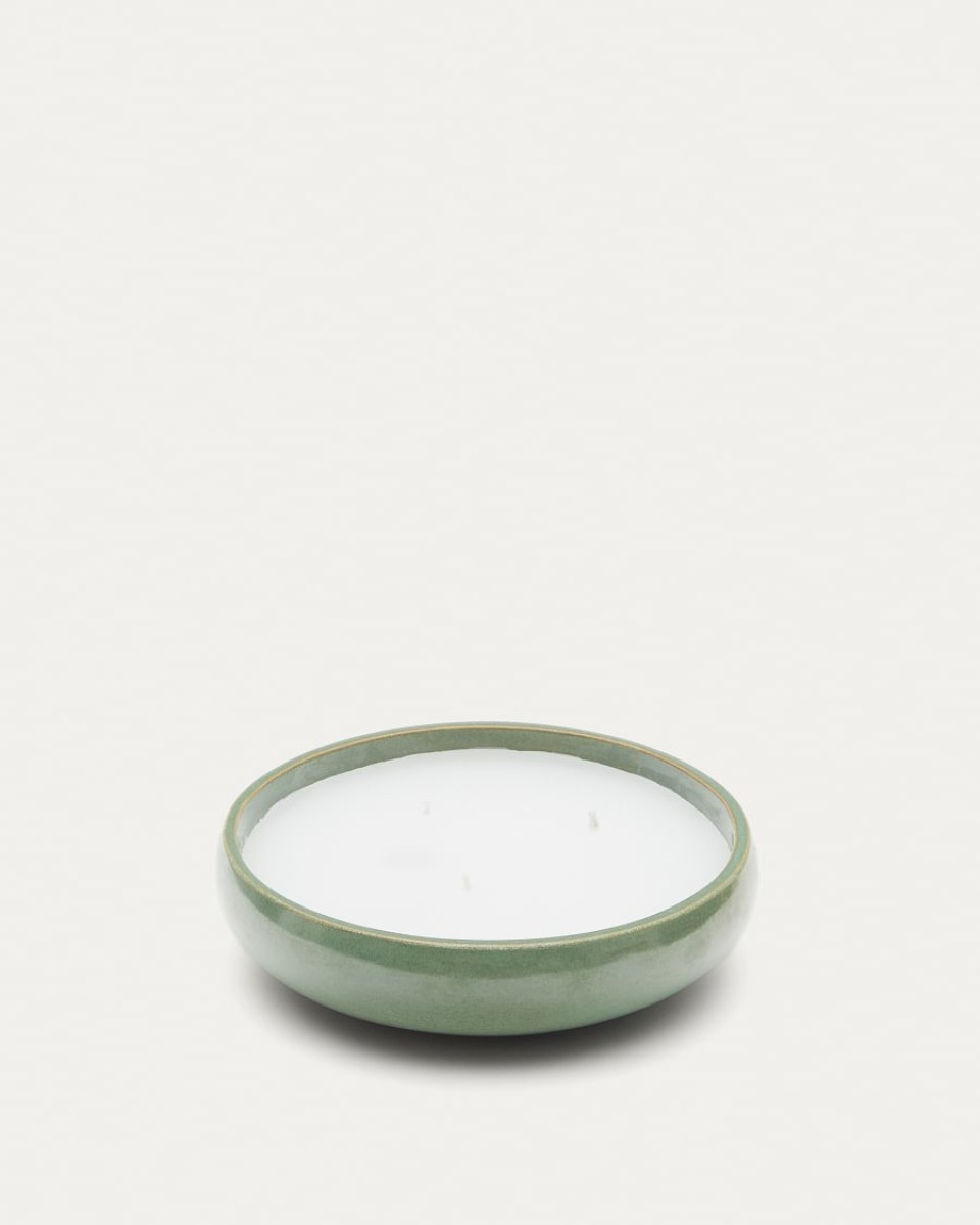 Sapira Ceramic Candle in Green Ø 21 cm