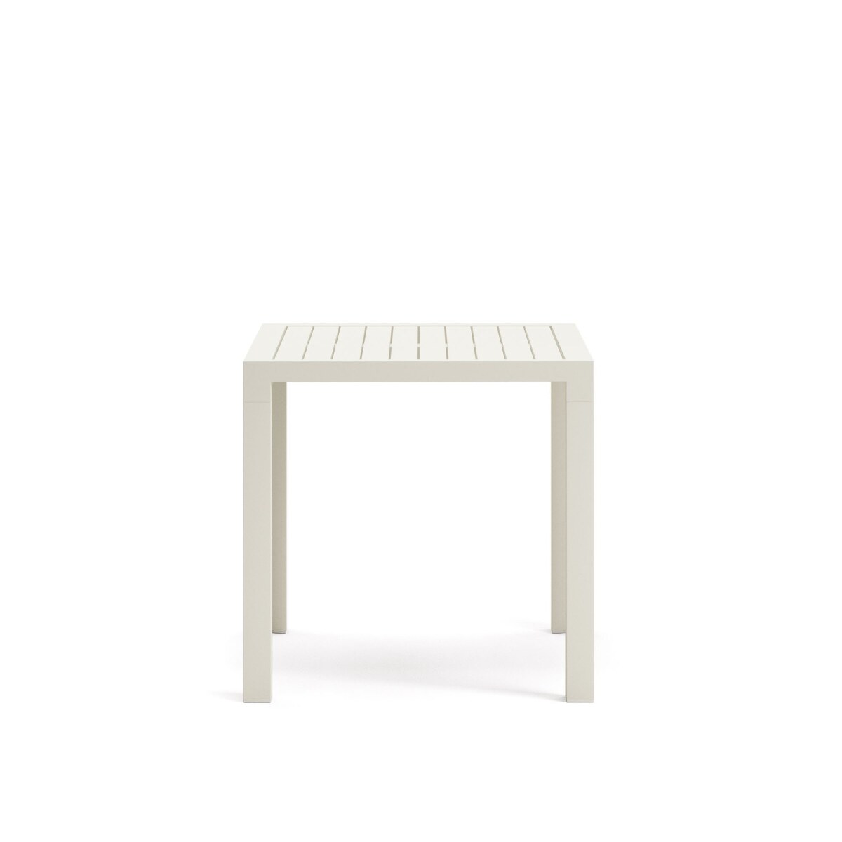 Culip aluminium outdoor table in powder coated white finish. 77 x 77 cm