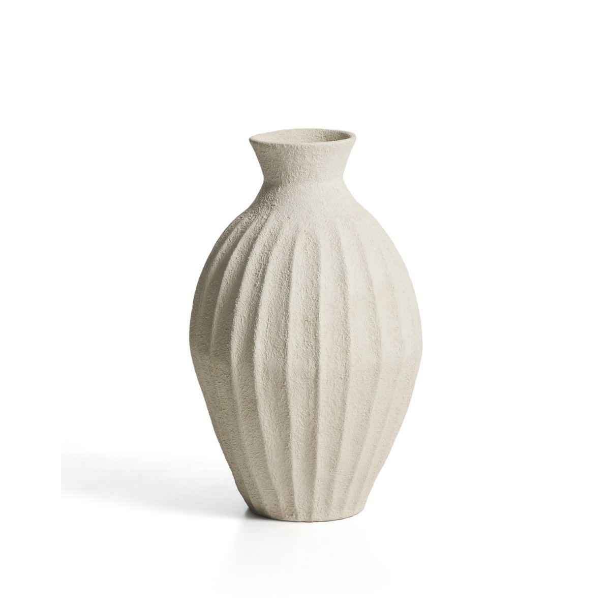 Arquena beige papier-mâché vase 67cm