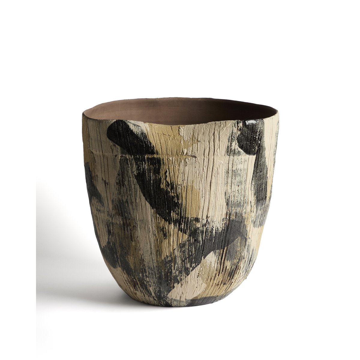 Dirva brown ceramic vase 38cm
