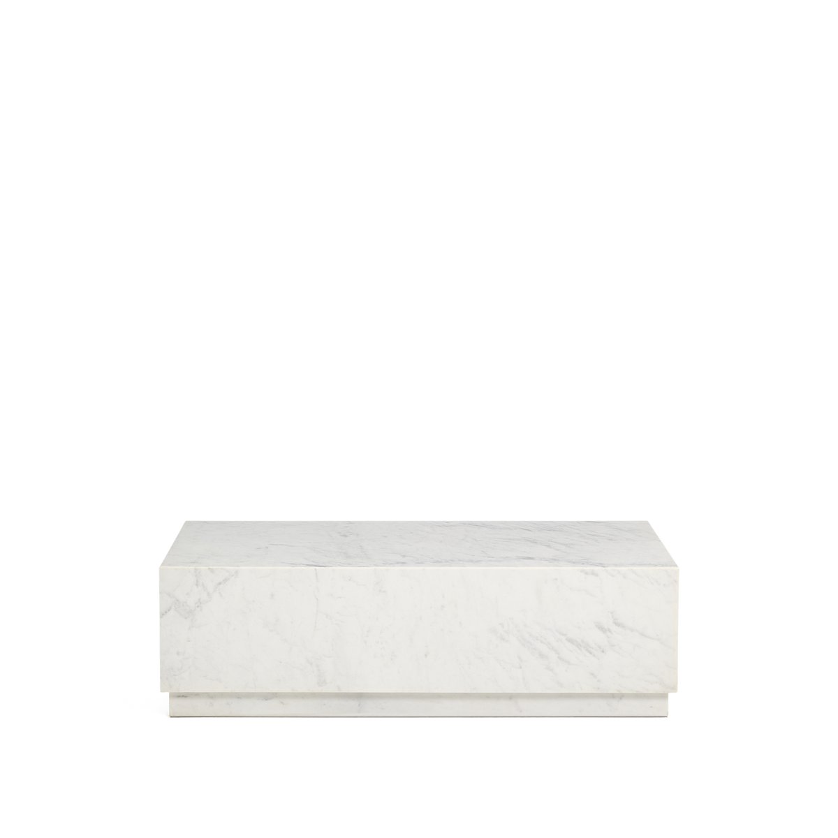 Sorein coffee table in white marble 100 x 50 cm