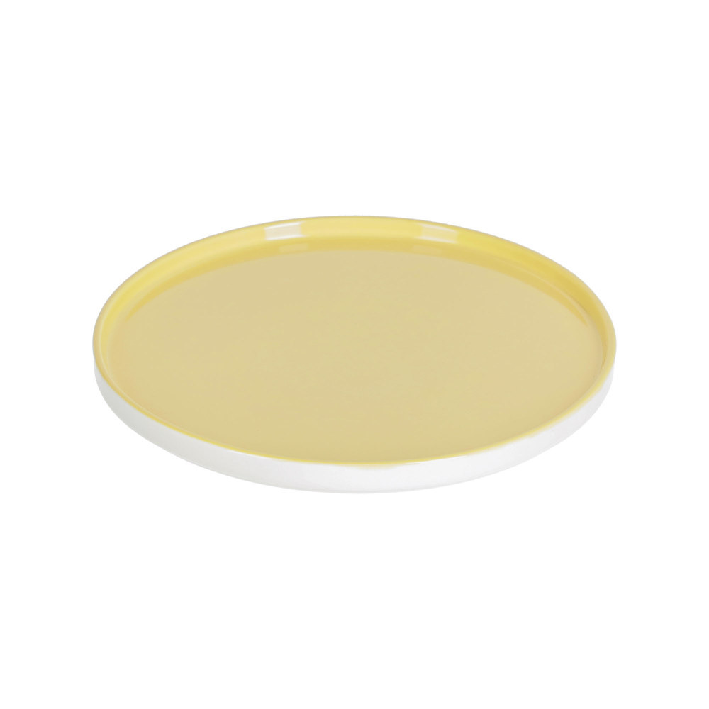 Midori ceramic dinner plate in yellow