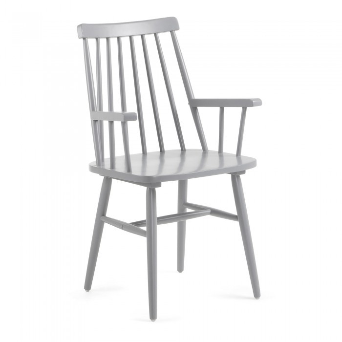 KRISTIE armchair wood light grey