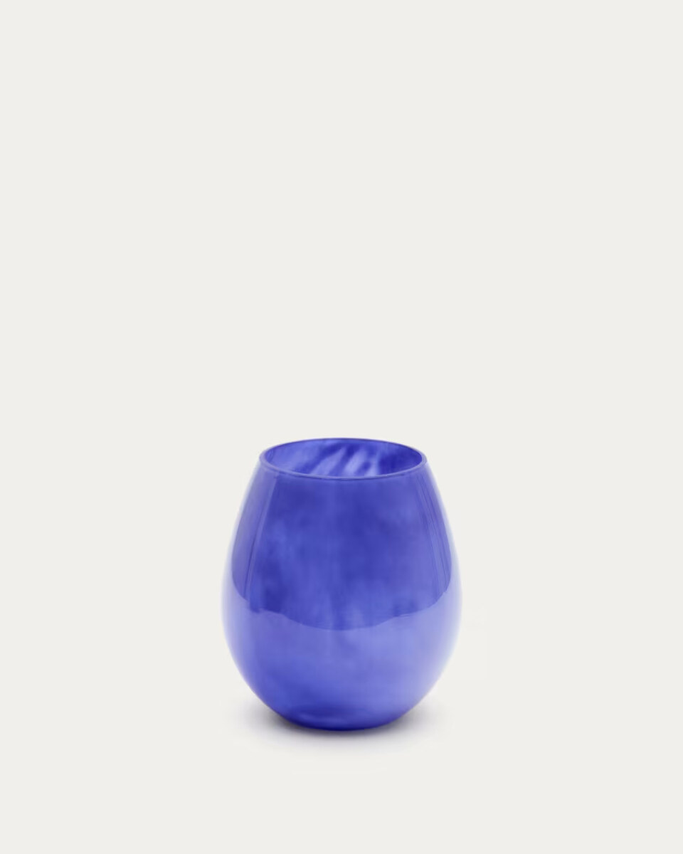 Kelse blue glass vase. 21 cm