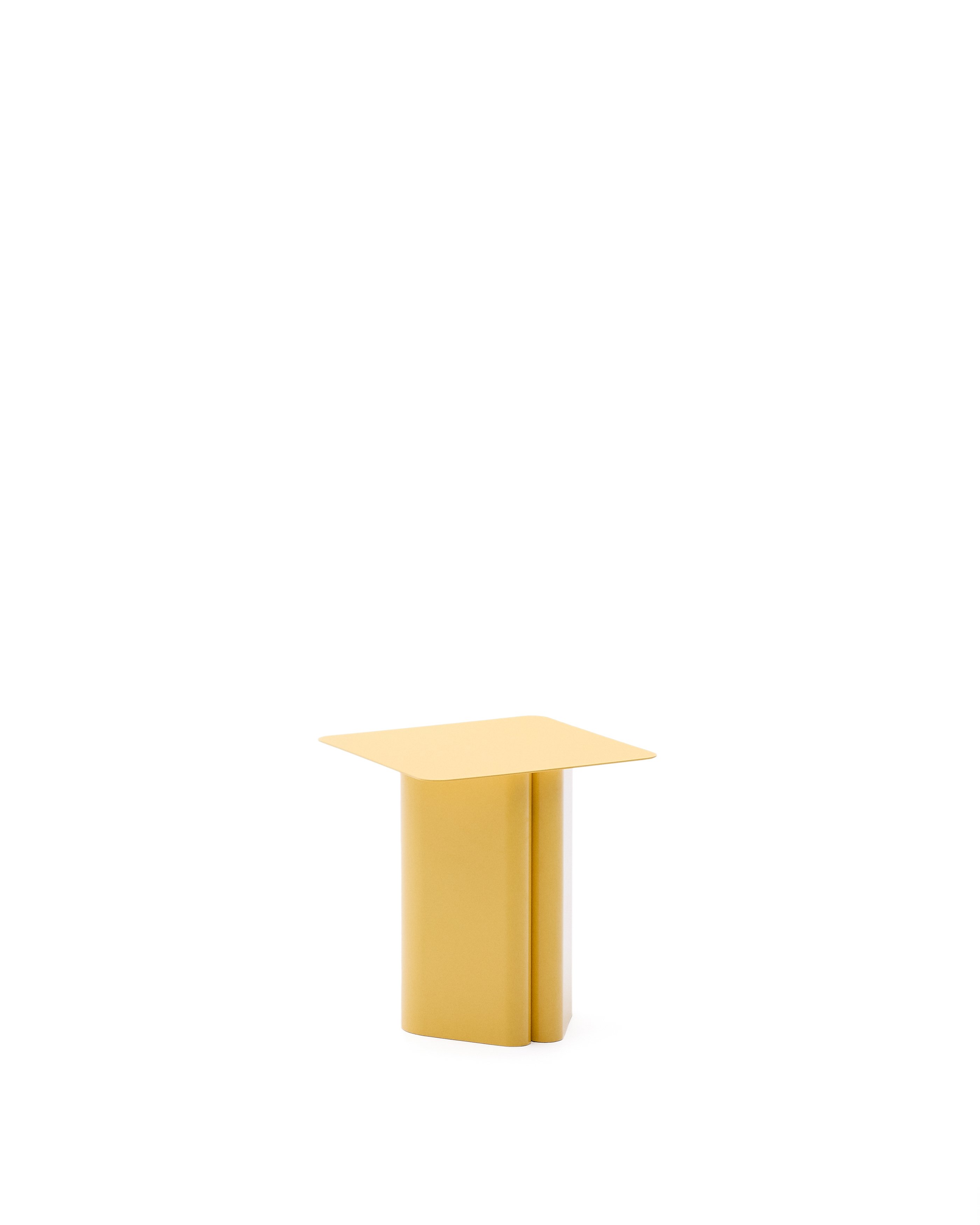 Arvin yellow iron side table 42 x 42cm