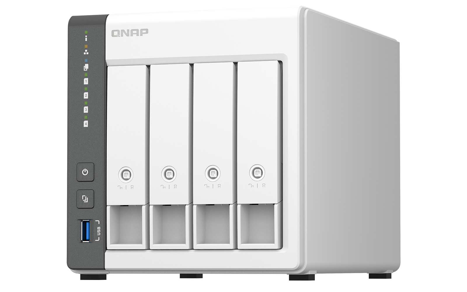 QNAP TS-433-4G Build a personal private cloud & home multimedia center with a built-in NPU to boost AI-powered face recognition