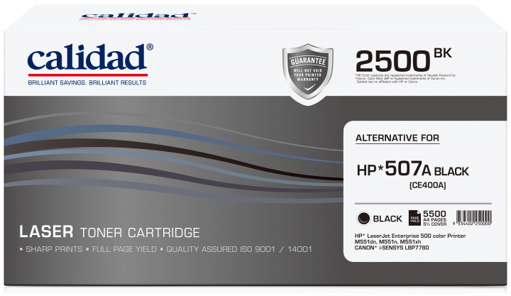 Calidad HP 507A BLACK (CE400A)