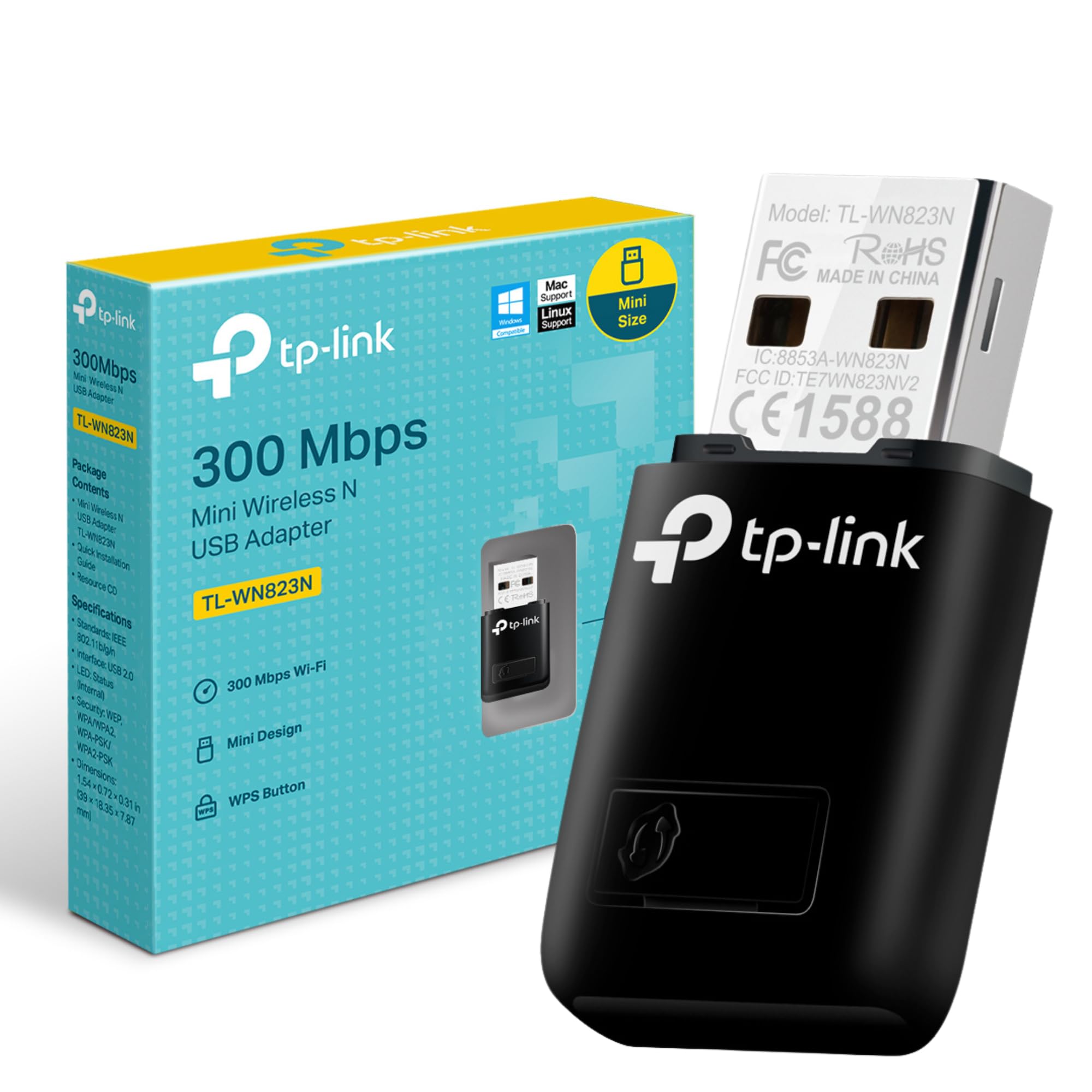 300MBPS MINI WIRELESS N USB ADAPTER TL-WN823N