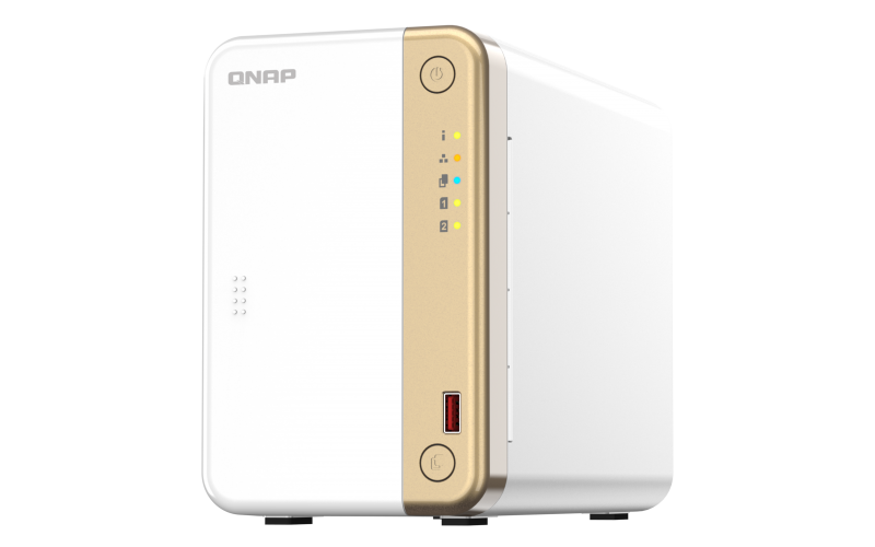QNAP TS-262-4G Intel Dual-Core 2.5GbE Multimedia NAS with M.2 PCIe slots and PCIe expandability