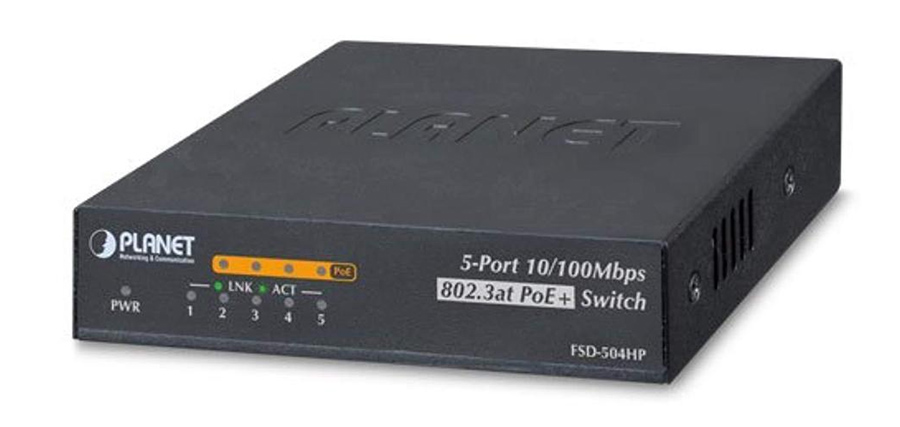 FSD-504HP - POE SWITCH 4 PORT 10/100 MBPS 802.3 + 1 PORT DESKTOP