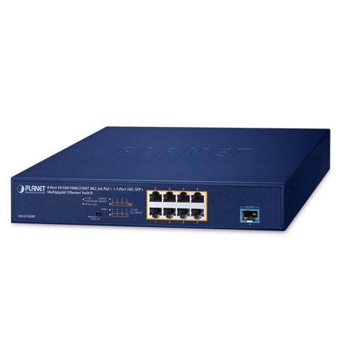 Planet MGS-910XP Multigigabit PoE+ + 1 port 10G SFP  Ethernet switch 120W