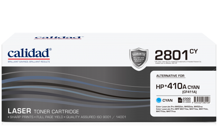 Calidad HP 410A CYAN (CF411X)