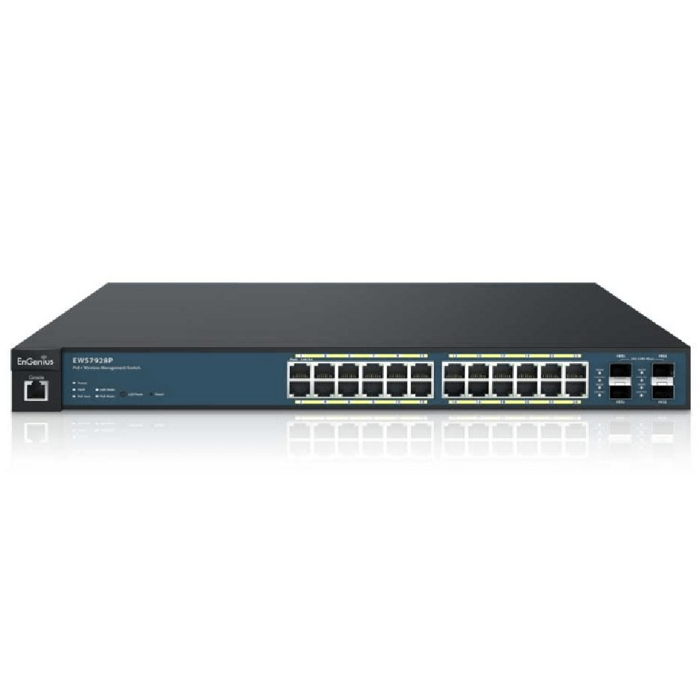 Engenius EWS-7928P 24-Port Managed Gigabit 185W POE+ Switch / LAYER 2 Managed POE+ Switch With Centralized Network Management