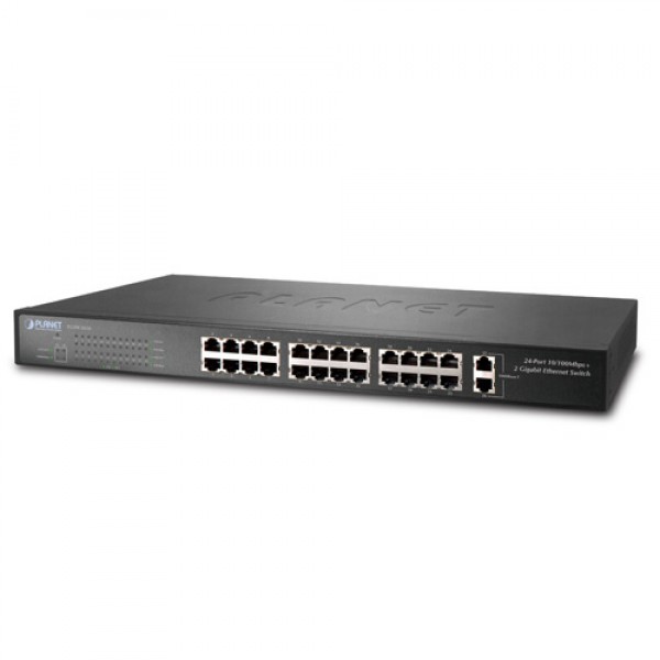 24-PORT 10/100MBPS + 2G COMBO TP/SFP ETHERNET SECURITY SWITCH WGSW-2620
