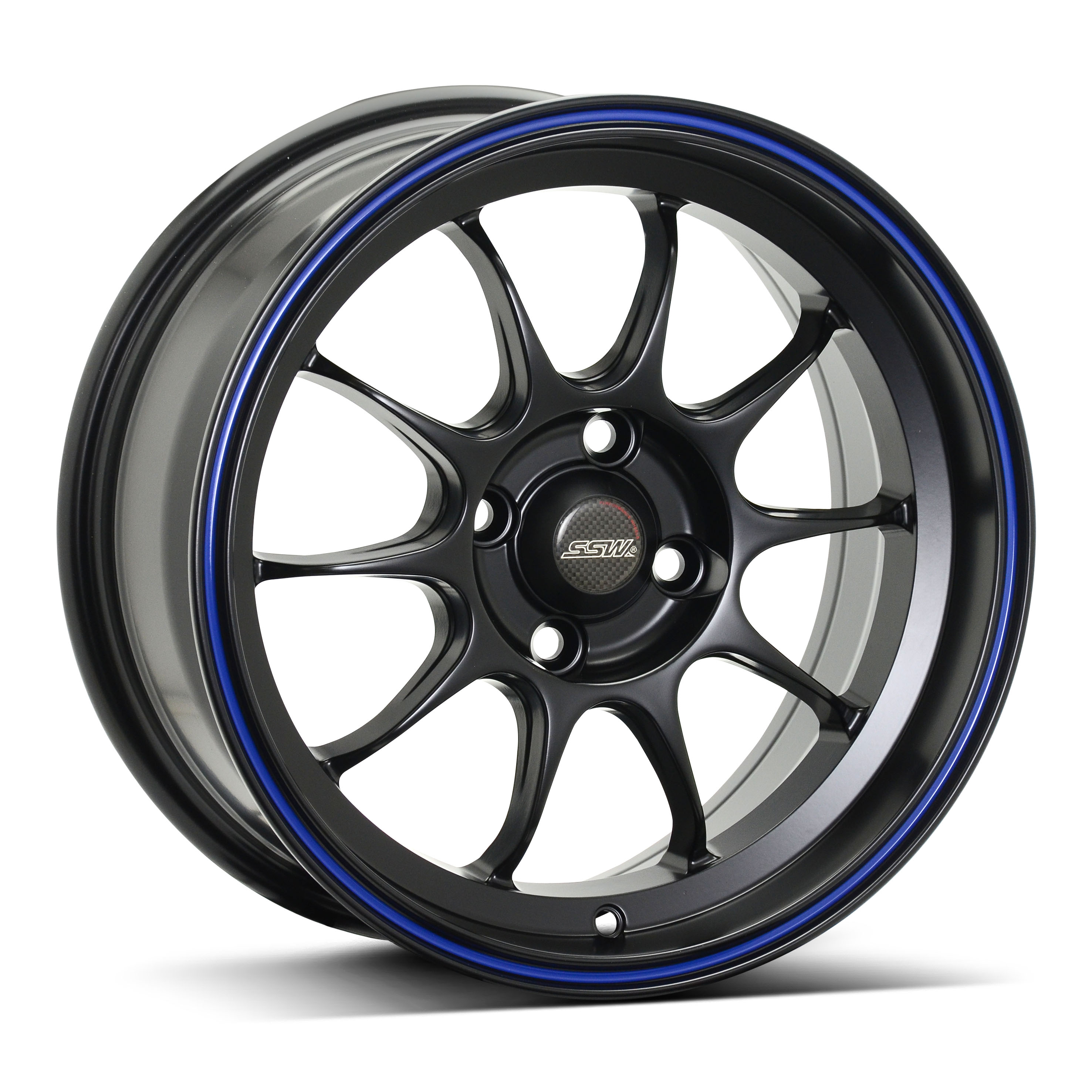 SSW S374 15X7.0 ET:32 4X100 73.1 BKM/BLIP (Made In Thailand)